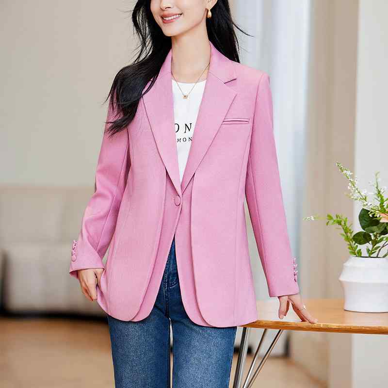 秋服 レディース 流行り物 オシャレ カワイイ  分かりやすい 成年者カワイイ 気が大きい大きさ   ハイエンド 背広 上衣 分かりやすい トップス