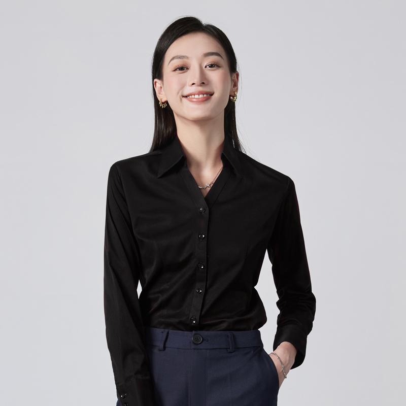 秋服 レディース 流行り物 オシャレ カワイイ  分かりやすい 成年者カワイイ 気が大きい大きさ  黒 Vのど首 プルオーバー 長袖 トップス 背広 ハイエンド