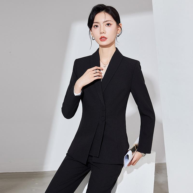 秋服 レディース 流行り物 オシャレ カワイイ  分かりやすい 成年者カワイイ 気が大きい大きさ  黒いこと フォーマル 背広 上衣 不規則 通いお召しもの