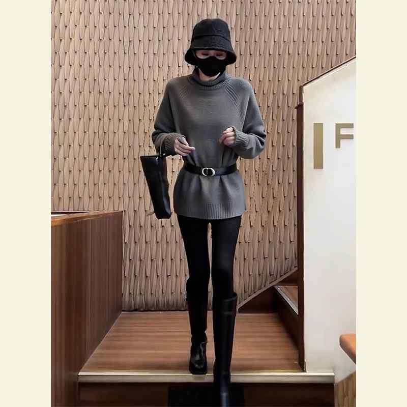 秋服 レディース ファッション オシャレ カワイイ シンプル 大人カワイイ 大きいサイズ ハイエンド シック トップス グレー セーター