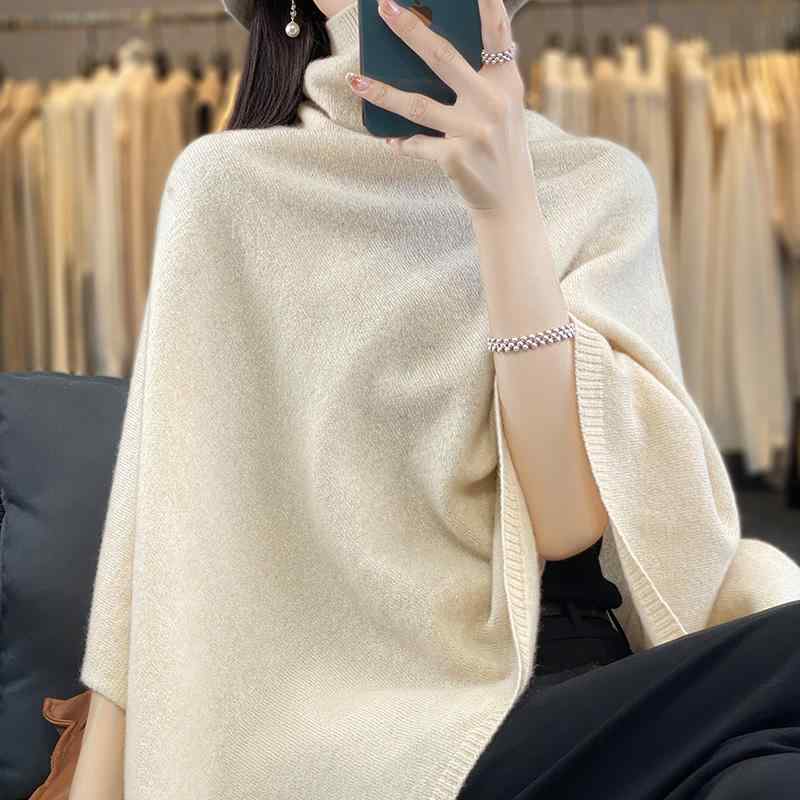春 コーデ レディース ファッション オシャレ カワイイ シンプル きれいめ ナチュラル 上品カジュアル 婦人服 パイル カラー ウール ストール ブラウス 大きいサイズ プルオーバー セーター ニット アウターウェア