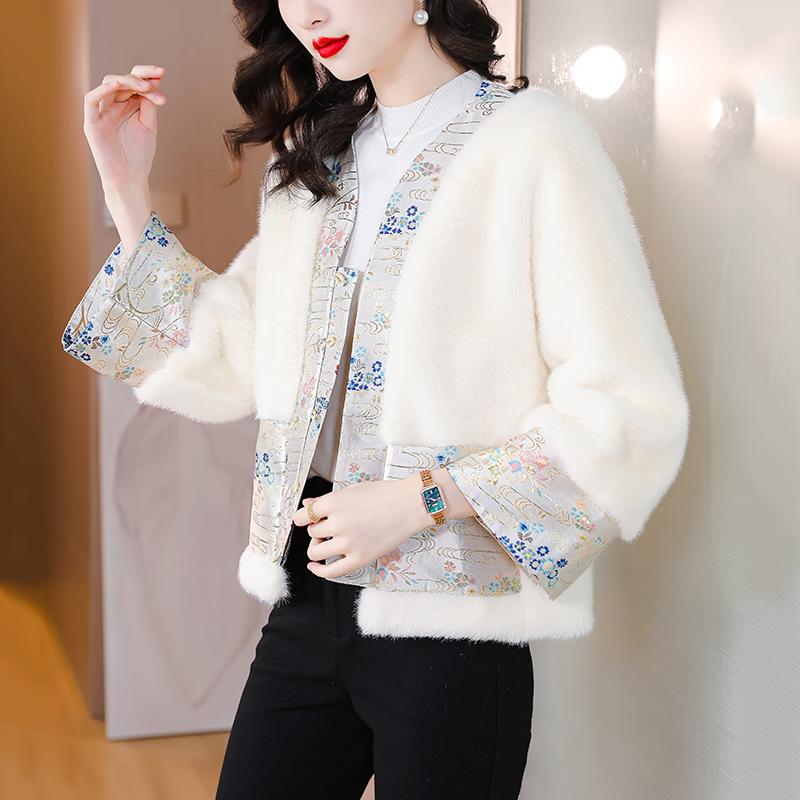 秋服 レディース ファッション オシャレ カワイイ シンプル 大人カワイイ 大きいサイズ 唐装 厚手 コート スリム カジュアル トップス|リコット