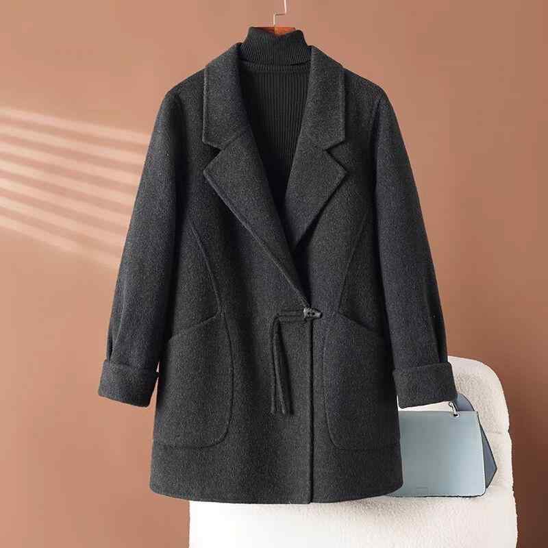 秋服 レディース ファッション オシャレ カワイイ シンプル 大人カワイイ 大きいサイズ ウール コート ハイエンド ウエスタン｜リコット