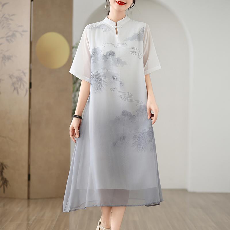 秋服 レディース 流行り物 オシャレ カワイイ  分かりやすい 成年者カワイイ 気が大きい大きさ  瀬戸もの お召しもの シフォン刷り上げる ミッド スコート か細い
