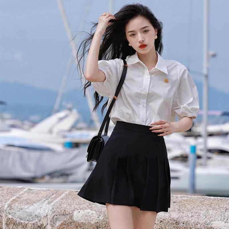 秋服 レディース ファッション オシャレ カワイイ シンプル 大人カワイイ 大きいサイズ レトロ ハイウエスト プリーツ スカート スリム 露出防止 Aライン 通勤ウェア 快適