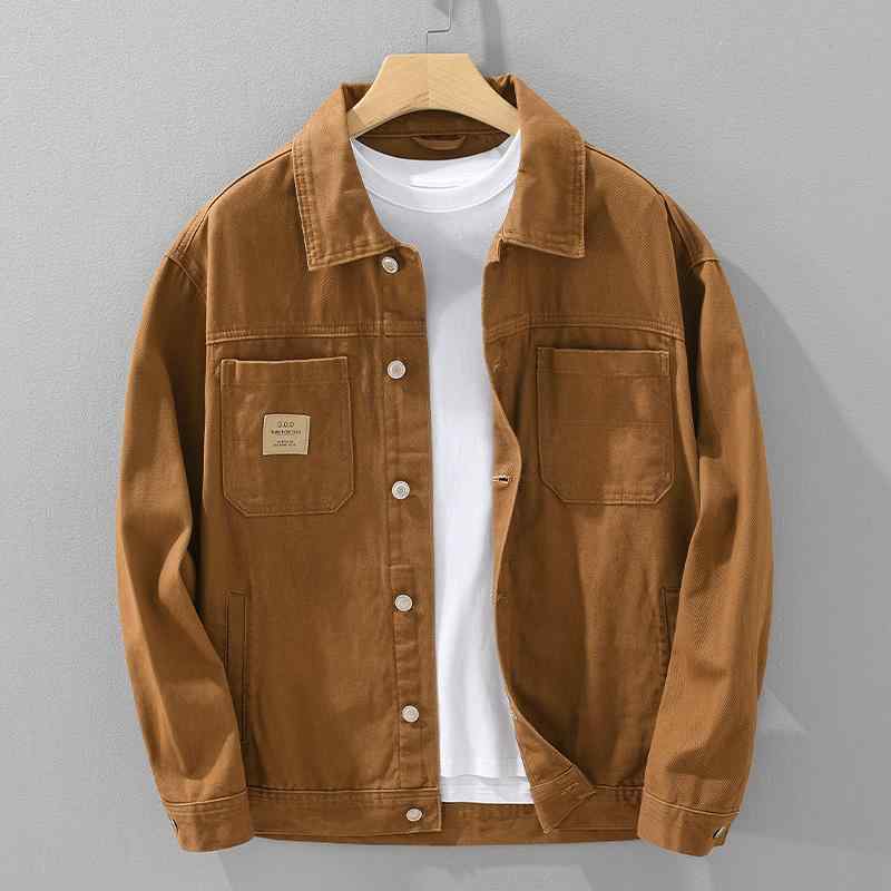 春 コーデ メンズ 用 服 分かりやすい 流行り物 オシャレ 成年者 かっこいい 成人男性服 アメリカン 心地よい 綿 細工物御召しもの ジーンズ上衣 アウターシャツ 心地よい 通い表現スタイル 重コーデ ゆったり影ぼうし 軽アウター