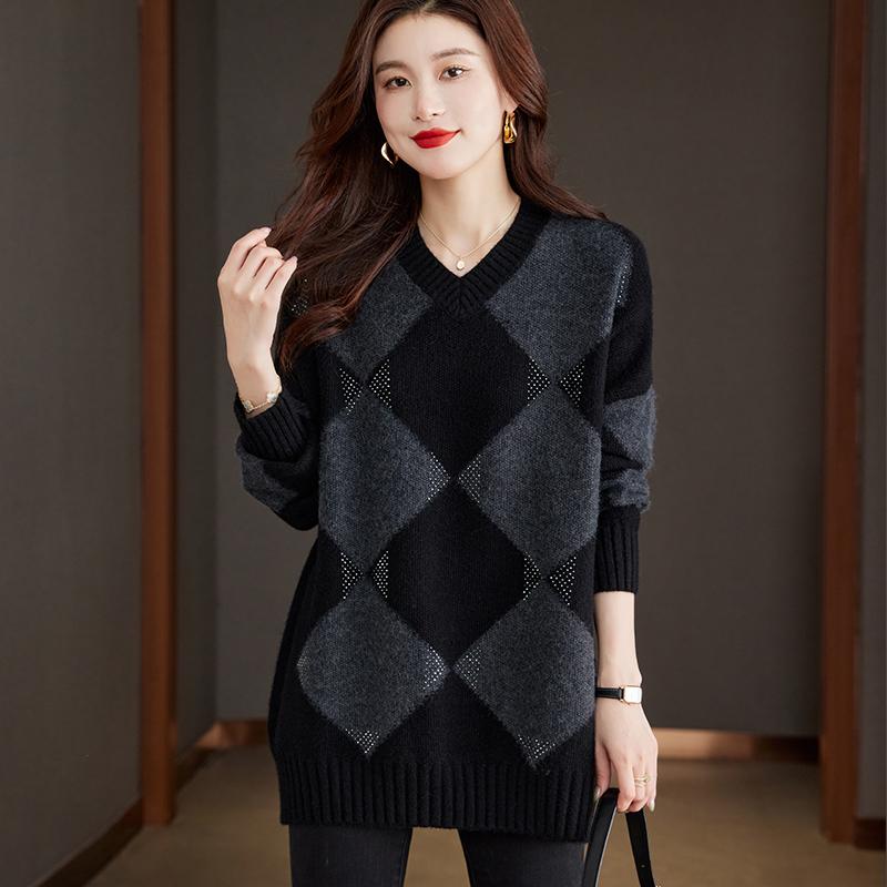 秋　冬 コーデ レディース ファッション オシャレ 服 カワイイ シンプル 大人カワイイ 大きいサイズ ハイエンド セーター ミドル丈 アウターウェア ウール