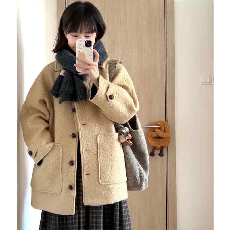 秋　冬 コーデ レディース ファッション オシャレ 服 カワイイ シンプル 大人カワイイ 大きいサイズ ウール コート スーツ ハイエンド 韓国スタイル