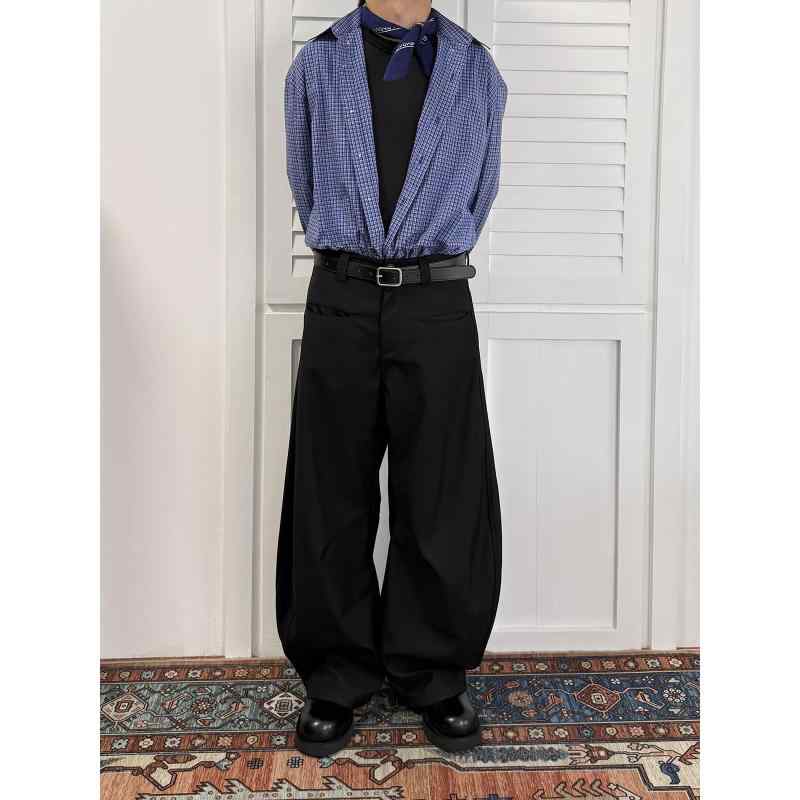 メンズ 流行り物 服 成人男性用 オシャレ 分かりやすい 成年者 かっこいい 表どおり 成人男性服  アメリカン レトロ 伸び伸びする カーブブレードパンツ 御召しもの ズボン下 男女兼用 影ぼうし 心地よい