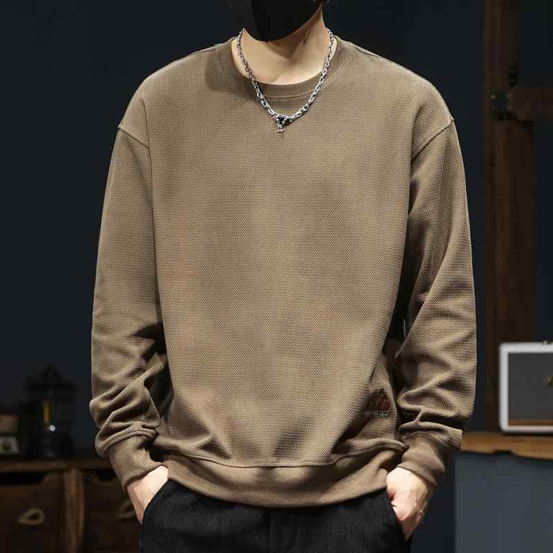 秋冬 コーデ メンズ 服 シンプル ファッション オシャレ 大人 かっこいい 大きいサイズ ストリート 紳士服 厚手 ニット スウェットシャツ パーカー 快適 ラウンドネック 長袖 トップス |リコット