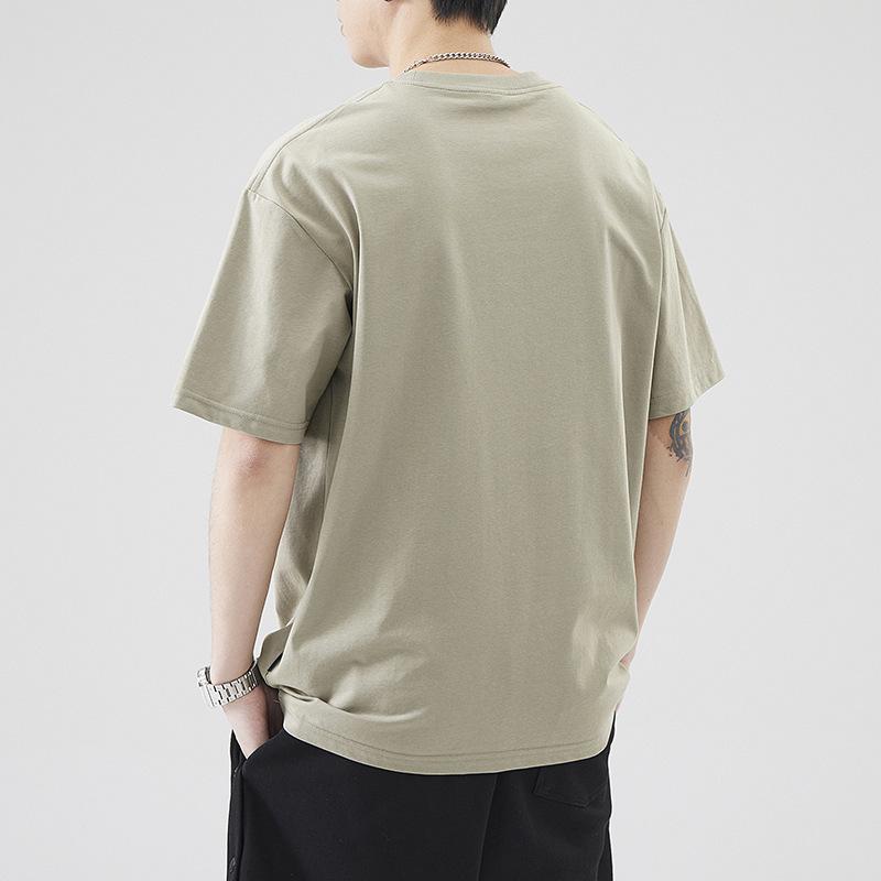 秋冬 コーデ メンズ  服 分かりやすい 流行り物 オシャレ 成年者 かっこいい 気が大きい大きさ 表どおり 成人男性服  アメリカン レトロ 刷り上げる 半袖 T プルオーバー ラウンドのど首 ゆったり 甚だしい 心地よい 好いたらしい