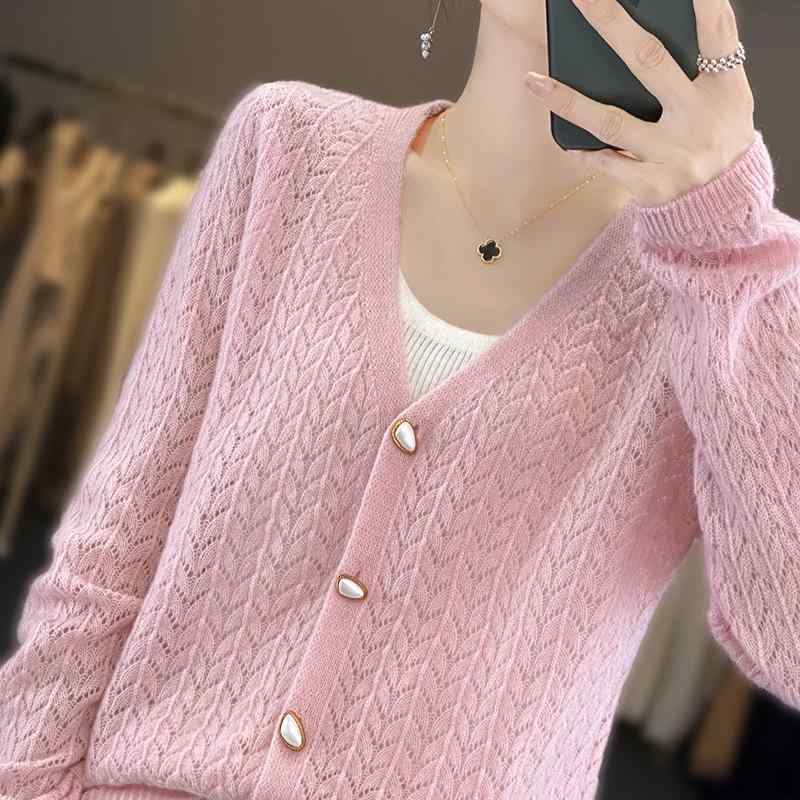 春 コーデ レディース ファッション オシャレ カワイイ   シンプル きれいめ ナチュラル 上品カジュアル 婦人服 カーディガン ウール セーター Vネック ジャケット スリム ニットアウター