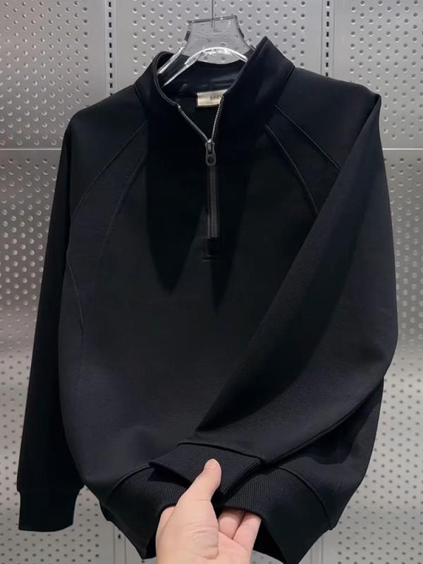 メンズ ファッション 服 男性用 オシャレ シンプル 大人 かっこいい ストリート スタイリッシュ 無地 ハーフジップ スタンドカラー スウェット シャツ ストリート ヘビー ベース レイヤー クール トップス