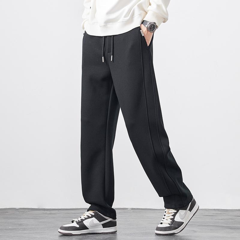 秋冬 コーデ メンズ 服 シンプル ファッション オシャレ 大人 かっこいい 大きいサイズ ストリート 紳士服 カジュアル パンツ ストレート スウェットパンツ