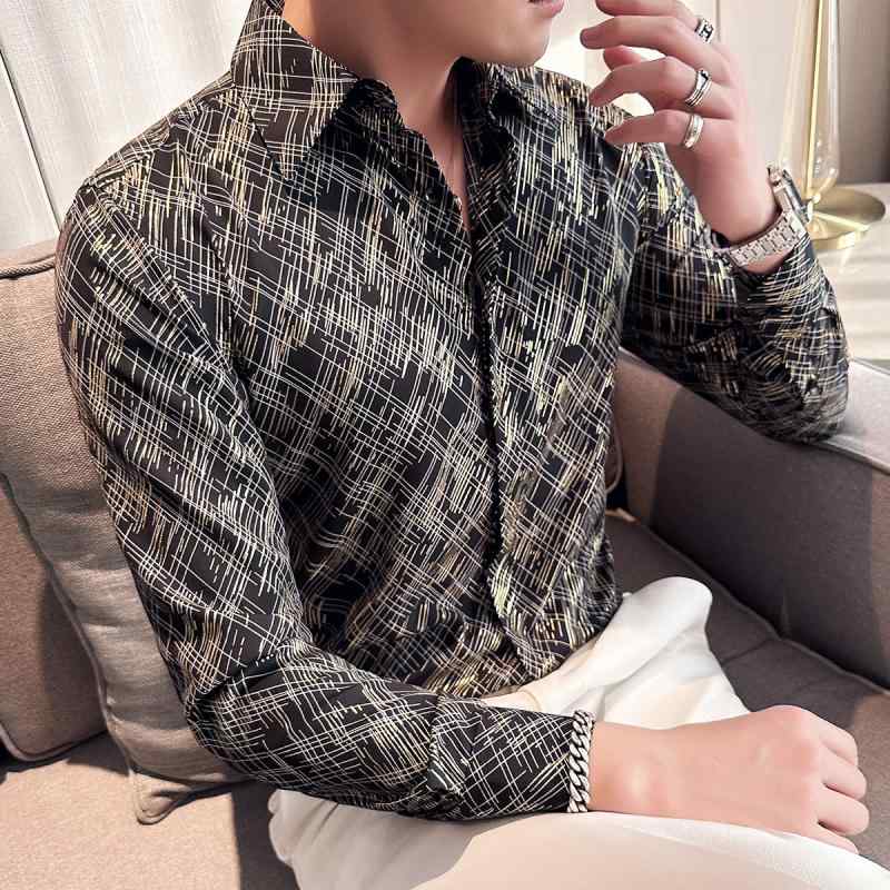 春 コーデ メンズ 服 シンプル ファッション オシャレ 大人 かっこいい 大きいサイズ ストリート 紳士服 ハイエンド 花柄 シャツ 長袖 スリム レトロ ビジネス カジュアル フレンチ 隠しボタン