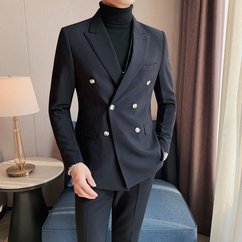 春 コーデ メンズ  服 分かりやすい 流行り物 オシャレ 成年者 かっこいい 馬鹿でかい大きさ 表どおり 成人男性服 ダブル前胸部 心地好い エコ なめし革 ハイエンド 商行為 単品 か細い 背広