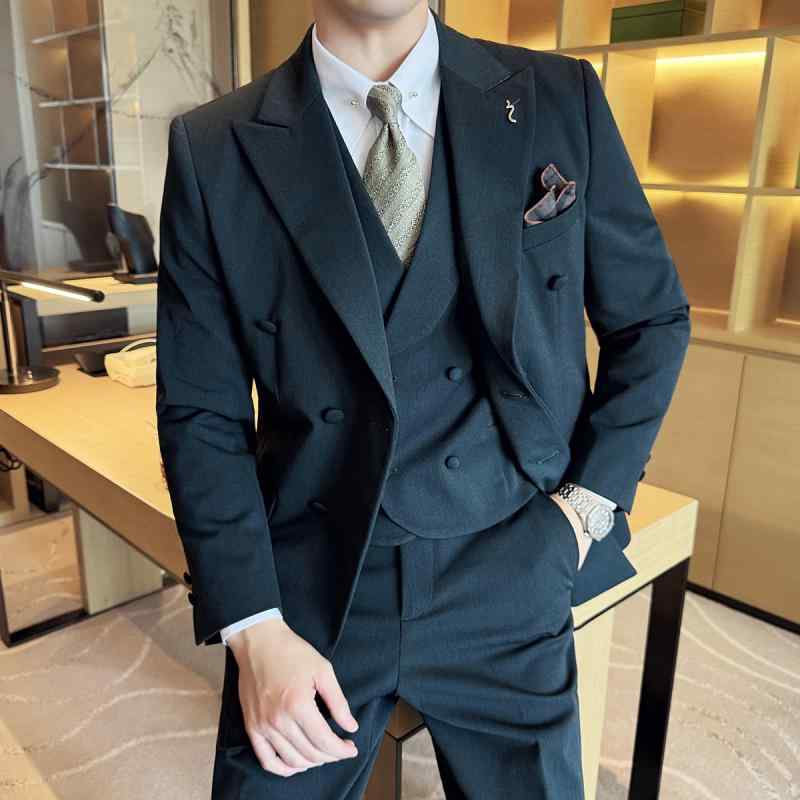 春 コーデ メンズ 用 服 シンプル ファッション オシャレ 大人 かっこいい 大きいサイズ ストリート 紳士服 ダブルブレスト スーツ ビジネス カジュアル スリム 結婚式|リコット