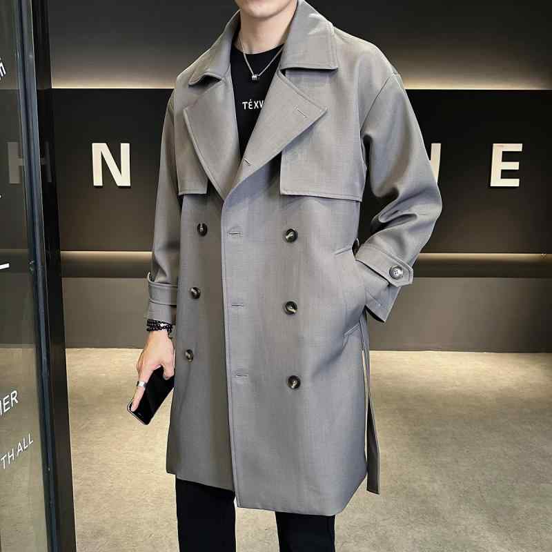 春 コーデ メンズ  服 分かりやすい 流行り物 オシャレ 成年者 かっこいい 途轍も無い大きさ 表どおり 成人男性服 ダブル乳ぶさ トレンチコート 並み並み 春 心地よい ゆったり 好いたらしい ハイエンド 背広 ステンカラー厚地の外套