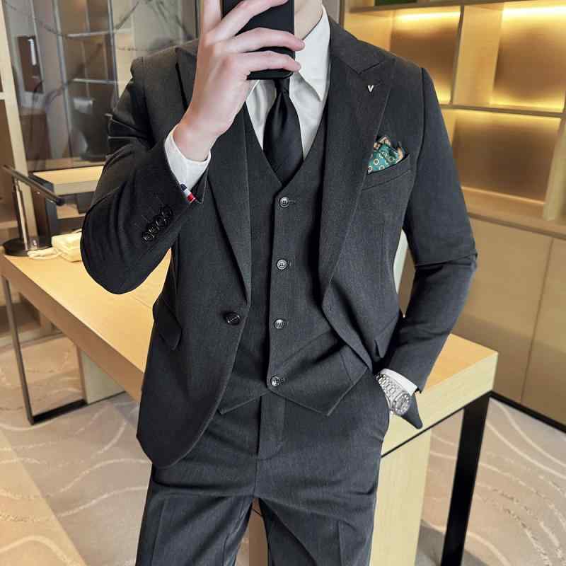 春 コーデ メンズ 服 シンプル ファッション オシャレ 大人 かっこいい 大きいサイズ ストリート 紳士服 ハイエンド スーツ ビジネス カジュアル 快適 スリム｜リコット