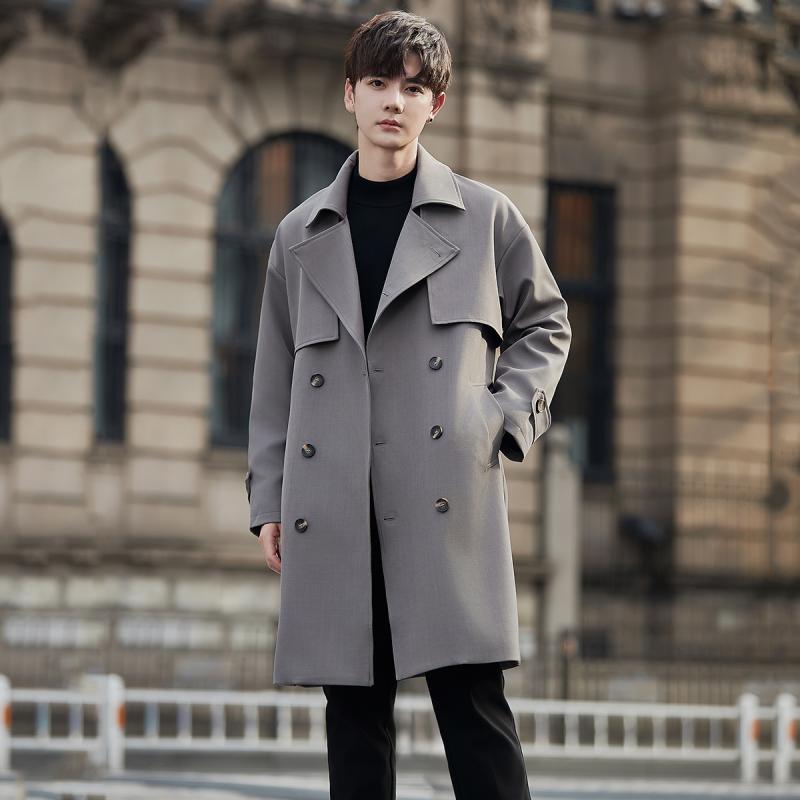 春 コーデ メンズ  服 分かりやすい 流行り物 オシャレ 成年者 かっこいい 途轍も無い大きさ 表どおり 成人男性服  ハイエンド 真っただ中丈 アウター 上衣 心地よい ソリッドカラー ダブル乳ぶさ 厚地の外套