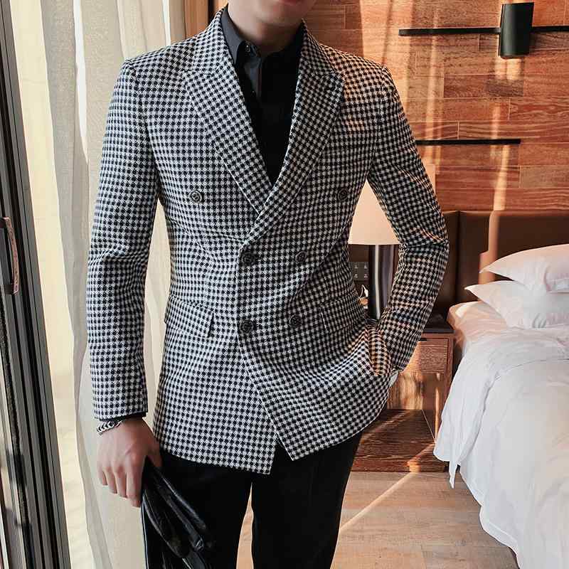 春 コーデ メンズ  服 分かりやすい 流行り物 オシャレ 成年者 かっこいい 気が大きい大きさ 表どおり 成人男性服 チドリ透かし彫り ダブル乳ぶさ 心地よい 背広 上衣 レトロ 単品 ハイエンド 否鉄 商行為