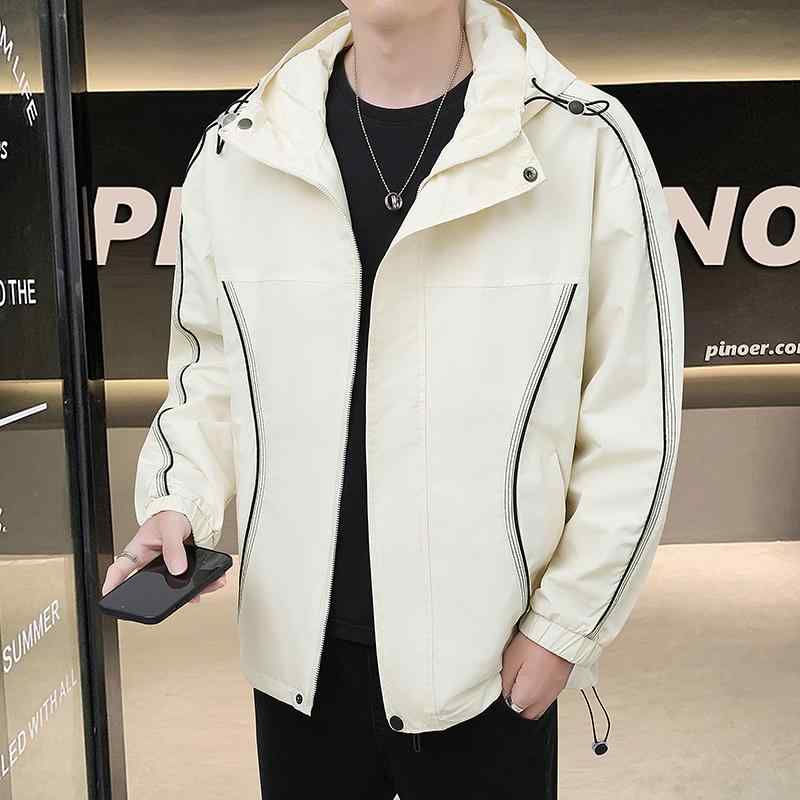 春 コーデ メンズ 服 シンプル ファッション オシャレ 大人 かっこいい 大きいサイズ ストリート 紳士服 ジャケット 薄手 フード付き カジュアル トップス 春