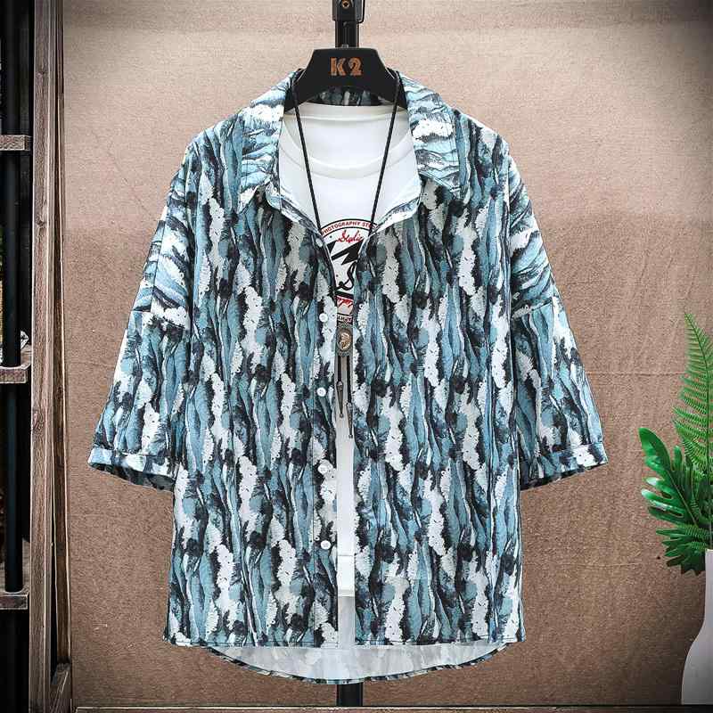 春 コーデ メンズ 服 シンプル ファッション オシャレ 大人 かっこいい 大きいサイズ ストリート 紳士服 五分袖 シャツ 半袖 カジュアル ミッド スリーブ 韓国スタイル