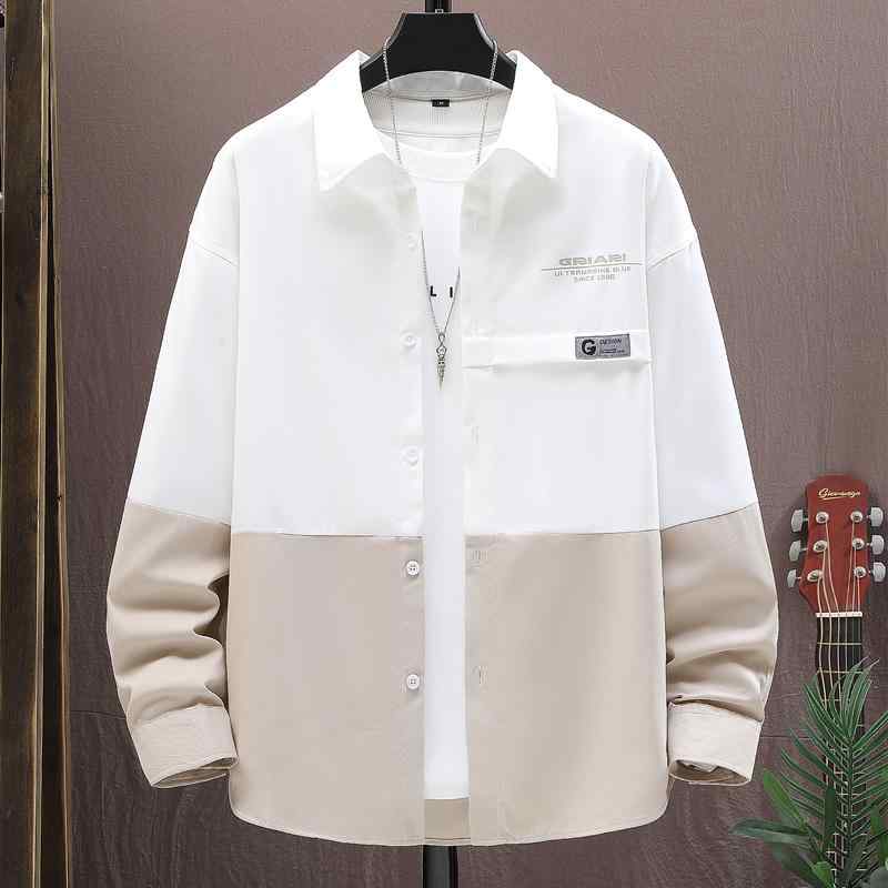 春 コーデ メンズ 服 シンプル ファッション オシャレ 大人 かっこいい 大きいサイズ ストリート 紳士服 長袖 シャツ スリムフィット 快適 韓国スタイル 春 カジュアル シャツ