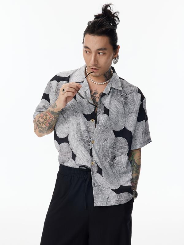 春 コーデ メンズ 服 シンプル ファッション オシャレ 大人 かっこいい 大きいサイズ ストリート 紳士服 バカンス バケーション ハワイ フラワーシャツ 半袖 キューバン カラー シャツ 男女兼