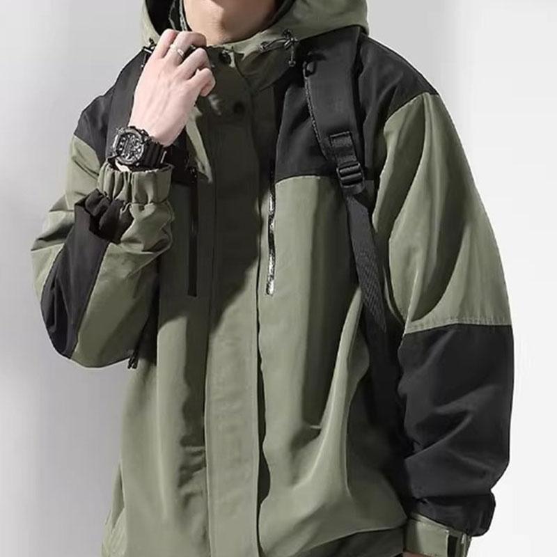 春 コーデ メンズ 服 シンプル ファッション オシャレ 大人 かっこいい 大きいサイズ ストリート 紳士服 フード付き ジャケット 防水 長袖 スーツ