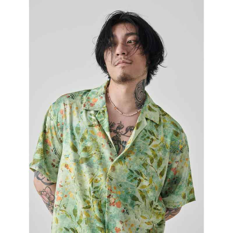 春 コーデ メンズ 服 シンプル ファッション オシャレ 大人 かっこいい 大きいサイズ ストリート 紳士服 ニュートラル シャツ ハワイアン 半袖