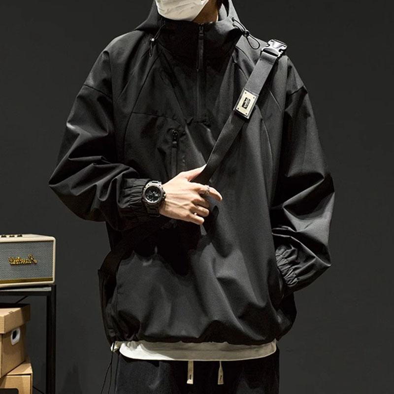 春 コーデ メンズ 服 シンプル ファッション オシャレ 大人 かっこいい 大きいサイズ ストリート 紳士服 フィット ジャケット スポーツ トップス フード付き マルチ ポケット|リコット