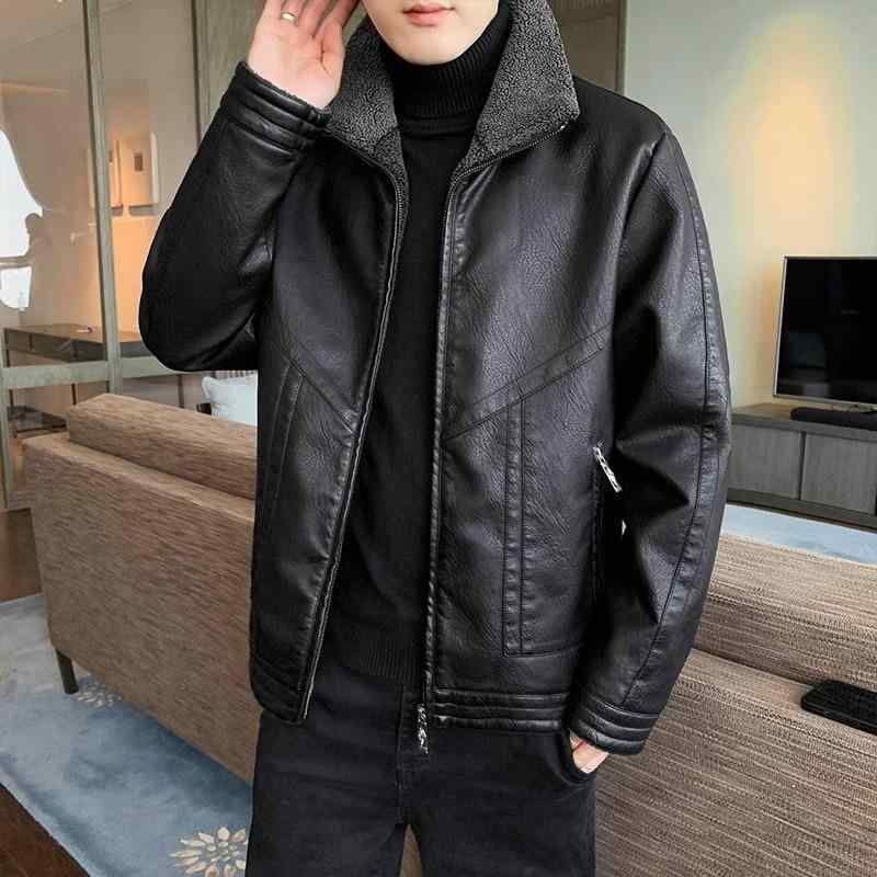 春 コーデ メンズ 服 シンプル ファッション オシャレ 大人 かっこいい 大きいサイズ ストリート 紳士服 ハイエンド エコ レザー ジャケット ファー ワンピース トップス 厚手