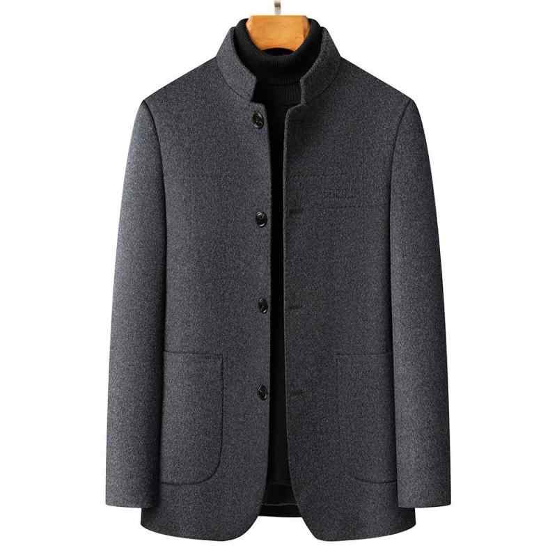 春 コーデ メンズ 服 シンプル ファッション オシャレ 大人 かっこいい 大きいサイズ ストリート 紳士服 ハイエンド チュニック スタンドカラー ウール ジャケット 結婚式 スーツ パーティー 衣装