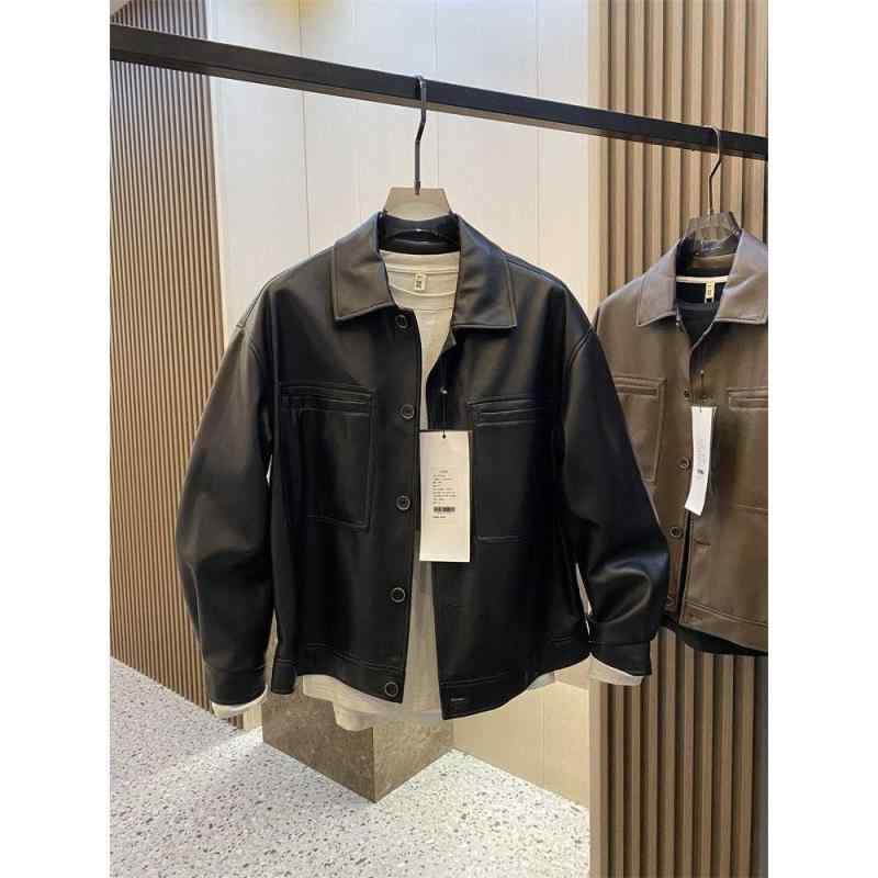 春 コーデ メンズ  服 分かりやすい 流行り物 オシャレ 成年者 かっこいい 気が大きい大きさ 表どおり 成人男性服  エコ なめし革 上衣 韓国表現スタイル か細い 馬乗り 立ちふさがる 上衣