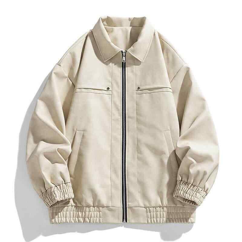 春 コーデ メンズ 服 シンプル ファッション オシャレ 大人 かっこいい 大きいサイズ ストリート 紳士服 レトロ ジャケット ライダー ストップ PU