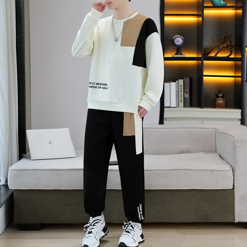 春 コーデ メンズ  服 分かりやすい 流行り物 オシャレ 成年者 かっこいい 馬鹿でかい大きさ 表どおり 成人男性服  心地好い 背広 ゆったり 長袖 トレーナー 運動競技 流汗 ズボン下