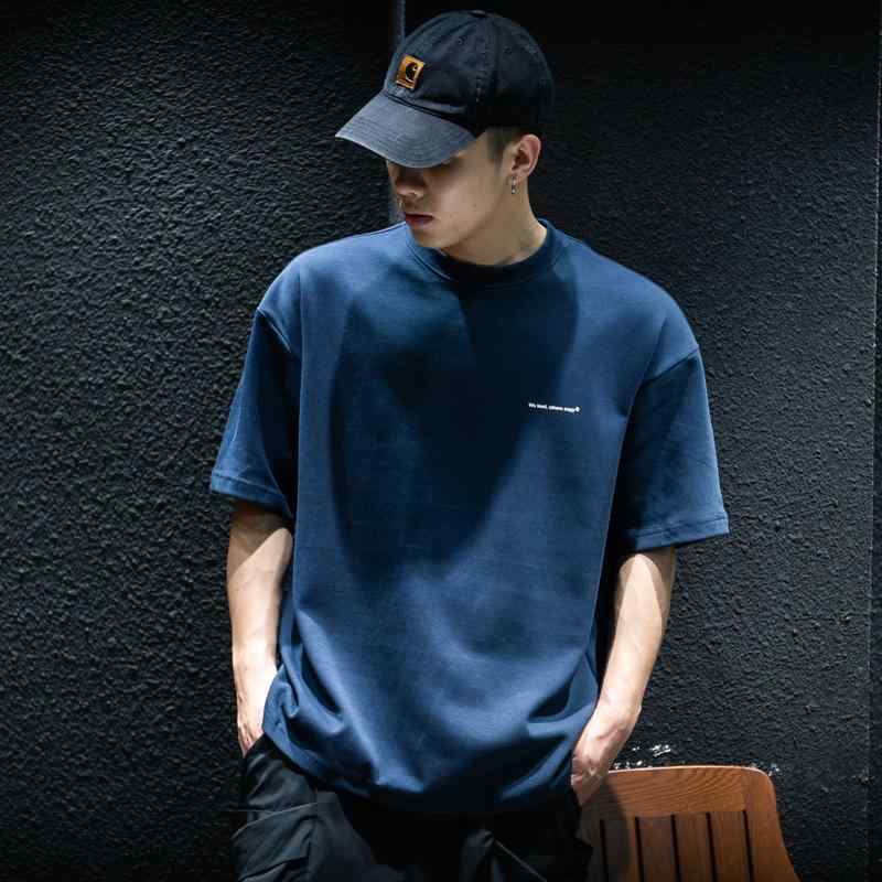 春 コーデ メンズ 服 シンプル ファッション オシャレ 大人 かっこいい 大きいサイズ ストリート 紳士服 半袖 T シャツ ゆったり 無地 五分袖 快適