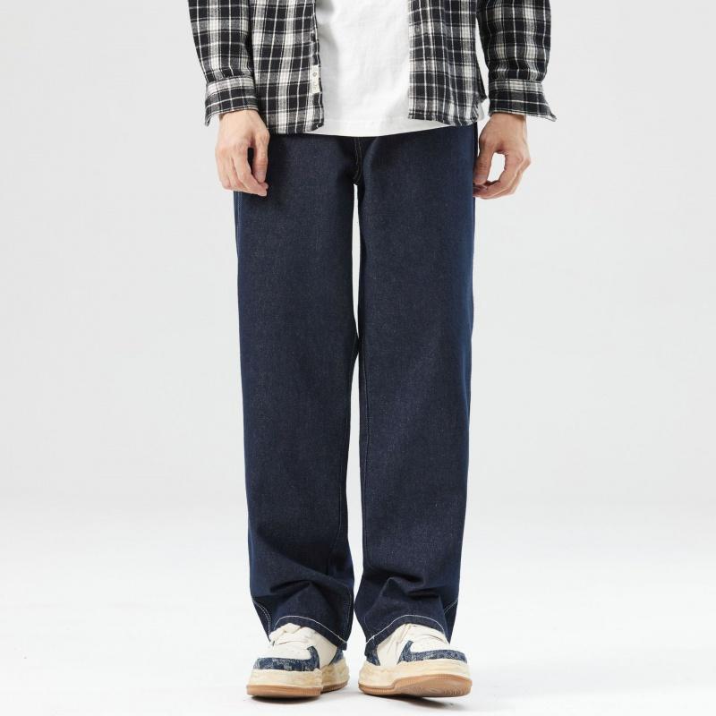 春 コーデ メンズ 服 シンプル ファッション オシャレ 大人 かっこいい 大きいサイズ ストリート 紳士服 ジーンズ ストレート ワイド レッグ ハイエンド ジーンズ|リコット