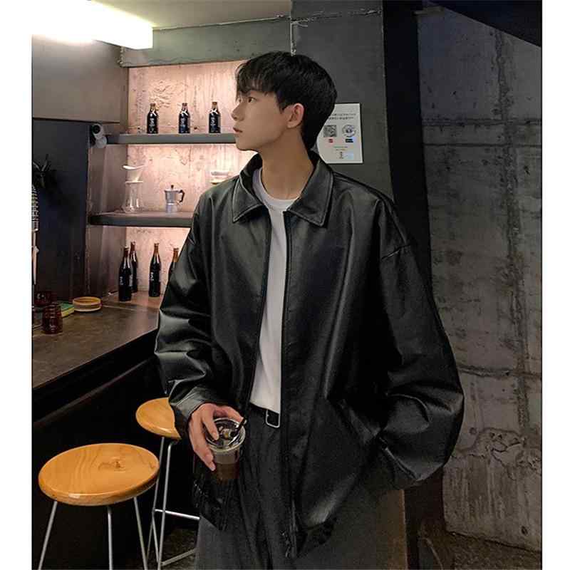 春 コーデ メンズ  服 分かりやすい 流行り物 オシャレ 成年者 かっこいい 馬鹿でかい大きさ 表どおり 成人男性服  エコ なめし革 上衣 厚地の外套大きさ アメリカン レトロ ハイエンド 表どおり PU