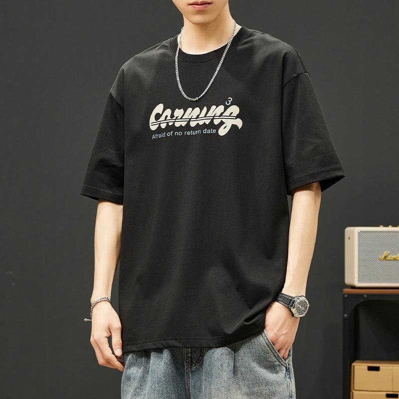 春 コーデ メンズ  服 分かりやすい 流行り物 オシャレ 成年者 かっこいい 気が大きい大きさ 表どおり 成人男性服 ラウンドのど首 刷り上げる T プルオーバー 半袖 好一対 お召しもの トップス