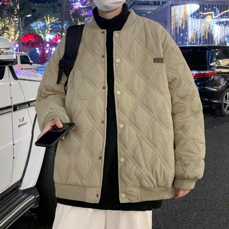 春 コーデ メンズ 用 服 シンプル ファッション オシャレ 大人 かっこいい 大きいサイズ ストリート 紳士服 菱形 チェック柄 綿 コート レディース レトロ スタンドカラー ジャケット カップル ウェア