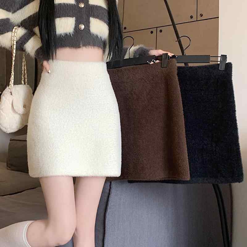春 コーデ レディース ファッション オシャレ アイテム カワイイ 用 シンプル 大人カワイイ ニット スカート ハイウエスト スリム 白 Aライン スカート