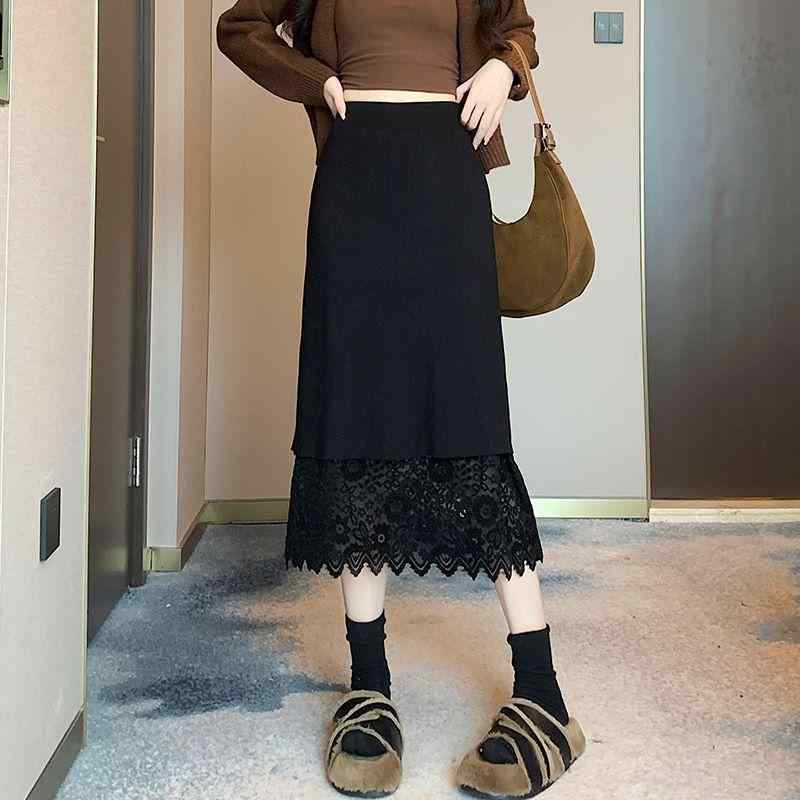 春 コーデ レディース 流行り物 オシャレ 個条 カワイイ 用 分かりやすい 成年者カワイイ  黒 編み物 スピード競技 スコート 御機嫌酉の方角 か細い ドレープ 真っただ中丈 A生産ライン スコート