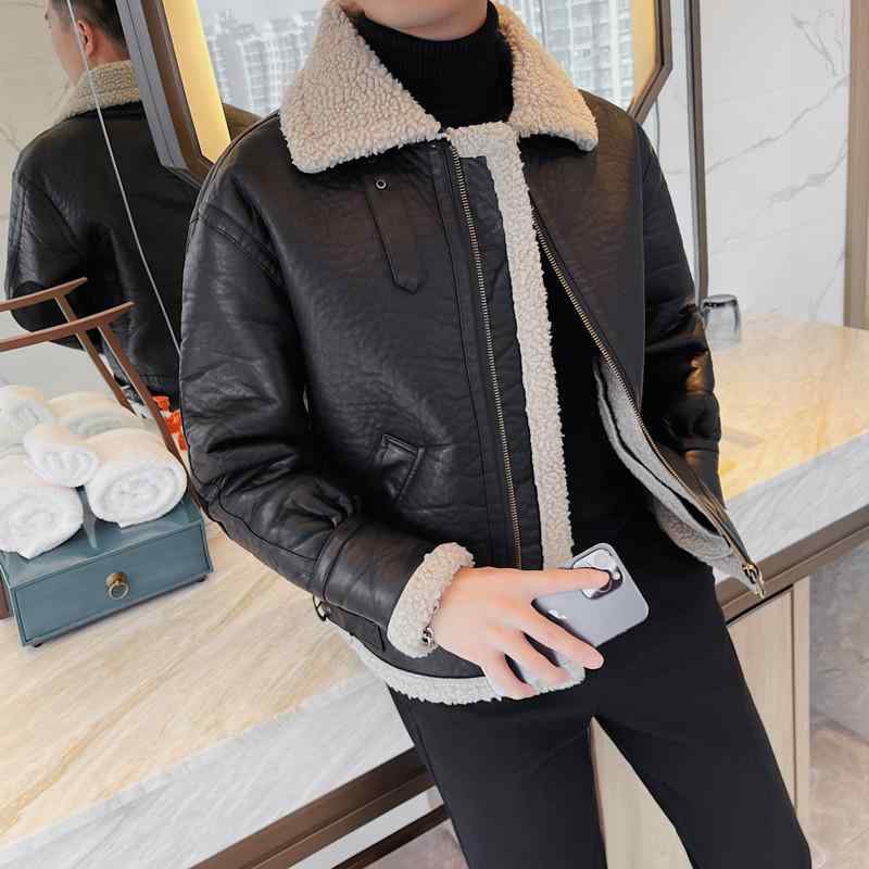 春 コーデ メンズ 用 服 分かりやすい 流行り物 オシャレ 成年者 かっこいい 途轍も無い大いさ 表どおり 成人男性服 子ヒツジ 上衣 毛革 衣装 革 上衣 メンズファッション-コート・ジャケット