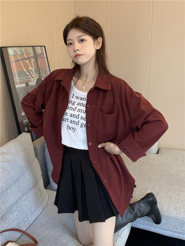 春 コーデ レディース ファッション オシャレ アイテム カワイイ 用 シンプル 大人カワイイ コーデュロイ シャツ トップス ゆったり 長袖 シャツ フレンチ ジャケット
