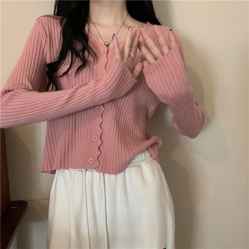 春 コーデ レディース 流行り物 オシャレ 個条 カワイイ 用 分かりやすい 成年者カワイイ  Vのど首 スウェーター 長袖 ジレー 厚地の外套 韓国表現スタイル トップス