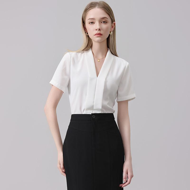 春 コーデ レディース ファッション オシャレ カワイイ シンプル きれいめ ナチュラル 上品カジュアル 婦人服 白 シャツ 夏 スーツ フォーマル 通勤ウェア 半袖 |リコット