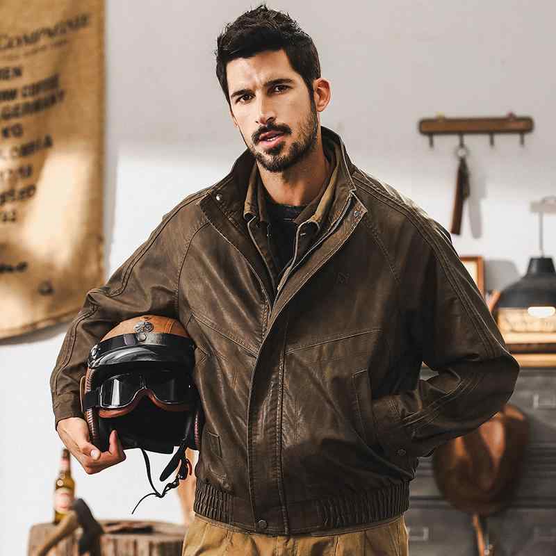 春 コーデ メンズ 用 服 シンプル ファッション オシャレ 大人 かっこいい 大きいサイズ ストリート 紳士服 レトロ ジャケット ハード コア ライダース