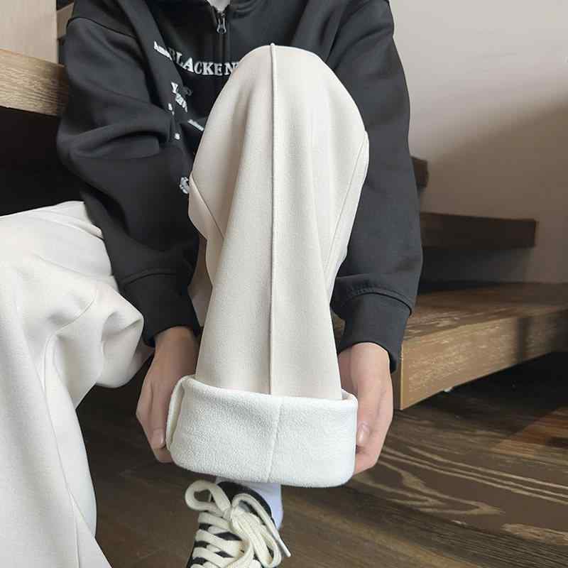 春 コーデ メンズ 用 服 シンプル ファッション オシャレ 大人 かっこいい 大きいサイズ ストリート 紳士服 ウール パンツ 厚手 スウェットパンツ ストレート ドレープ ワイド レッグ アメリカン